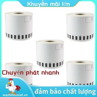 5 Cuộn nạp lại Tương thích DK-22205 Nhãn 62mmx30.48M Tương thích liên tục cho máy in nhãn Brother Giấy trắng DK22205. wazhihfuxiafvn