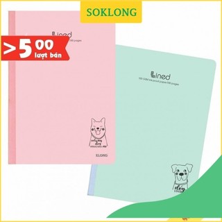 Vở kẻ ngang Klong B5 80 trang Ms 840 [Chọn Màu] Lined bìa màu Pastel Sổ KLONG, cuốn tập 