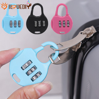 Ổ khóa mật khẩu Vali - Công cụ khóa cửa sổ - Khóa mã kỹ thuật số 3 - Ổ khóa mã ba lô - Khóa bảo mật hộp tiền gửi - Di động, bền bỉ, bền bỉ