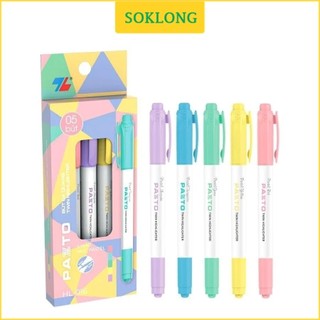 Bút highlight màu Pastel Thiên Long Pazto HL-016 Bút dạ quang đánh dấu rửa được màu tươi trendy