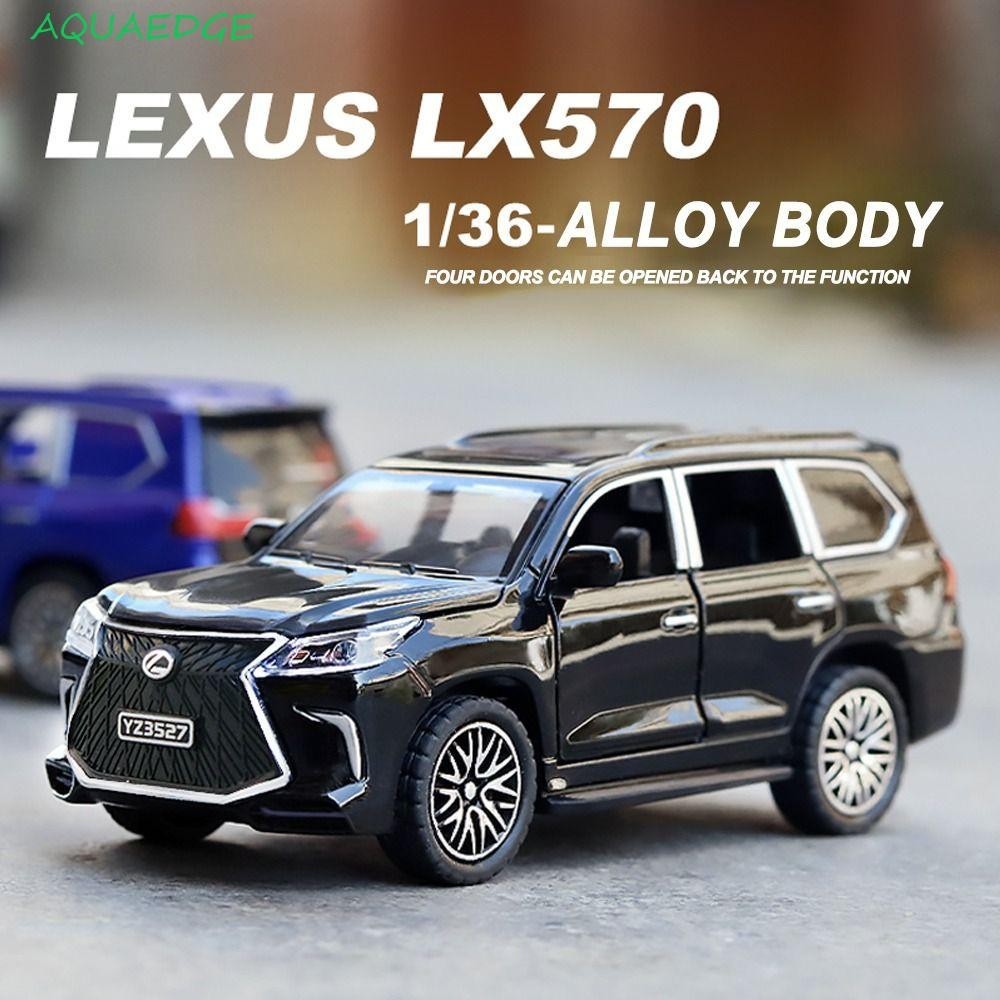 ALARION Xe địa hình hợp kim mô phỏng , 4 cửa có thể mở các bức tượng nhỏ xe hơi cổ điển, Mô hình đúc kim loại 1 / 36 Lexus Lx570 Mini Đồ chơi mô hình ô tô tinh tế Đồ chơi giáo dục