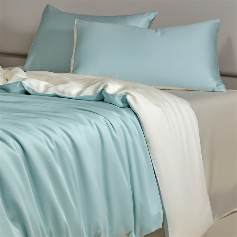 Lyocell Tencel / Vải Tencel pha trộn / Bộ chăn ga gối / Bộ bốn mảnh / Màu trơn / Phiên bản AB Hai mà