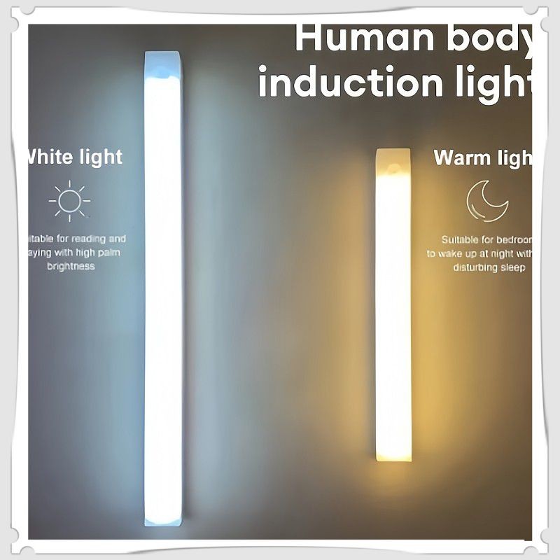 Đèn cảm biến chuyển động LED có thể sạc lại, dài từ tính, tủ quần áo, đèn tự dính, đèn cảm biến đầu giường bền Y