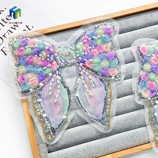 Miếng dán ren nơ, Miếng dán quần áo thủ công đầy màu sắc, Váy cưới Hoa hồng Dreamy Quần áo tinh tế đính may