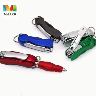 Mmluck Nail Clipper Ballpoint Pen, Gấp ABS Tích Hợp Bút Bi, Vui Nhộn Di Động Đa Năng Vui Nhộn Đổ Bóng Bút Công Cụ Viết