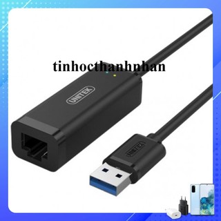 Cáp chuyền usb 3.0 2.0 sang mạng lan 1 gigabyte 100mb unitek y3470bk y1468 màu đen tuỳ chọn