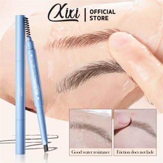 Sadoer Bút chì kẻ mày chống nước 3 màu Lâu trôi 8h Chống mồ hôi Chống nhòe Bút chì kẻ mày hai đầu màu