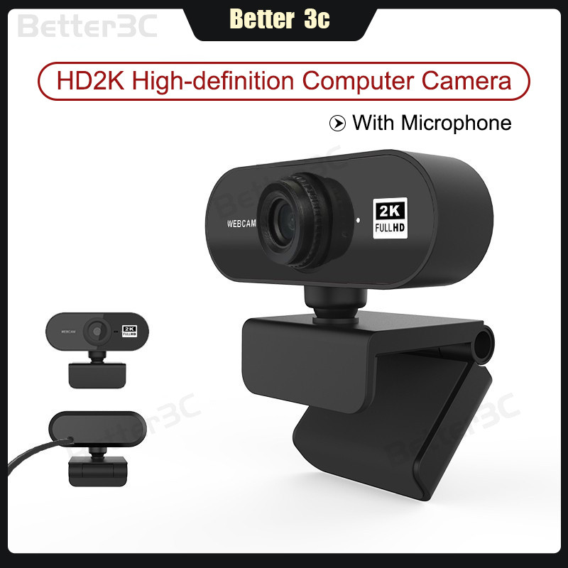 Camera máy tính HD 2K có Micro 1080P Full HD Video khóa học trực tuyến 720P Cuộc gọi Video Full HD Camera Web USB cho PC / Laptop