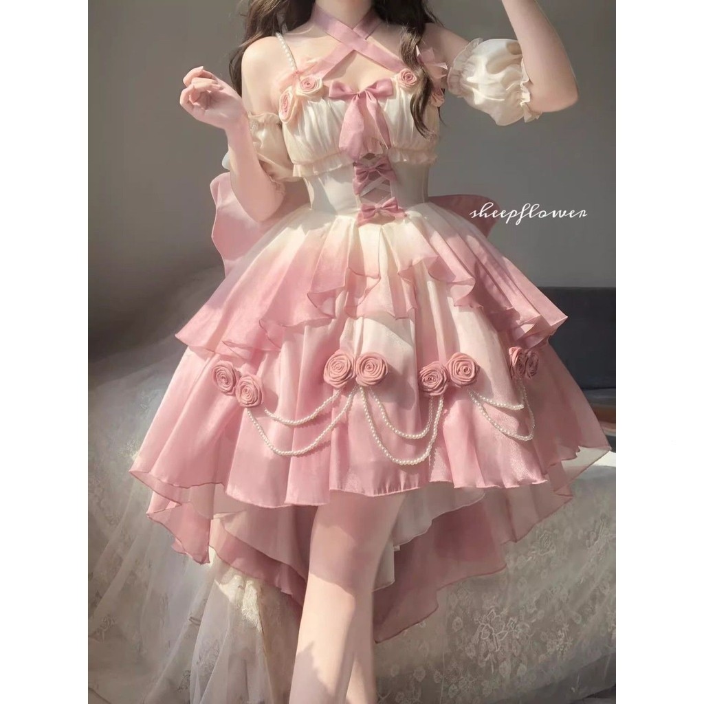 Đầm hoa Lolita thanh lịch chất lượng ngày PROM Váy cổ tích