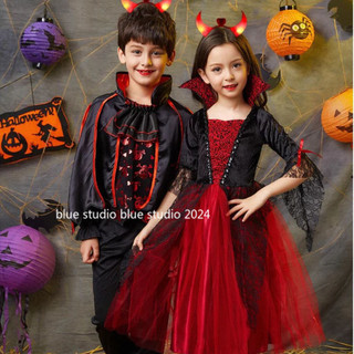 Halloween boy makeup artist vampire princess girl scary boy devil costume suit performer