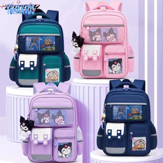  YIHAKIDS Phong Cách Mới Nam Nữ Tiểu Học Học Học Sinh Tiểu Học Schoolbag Hoạt Hình Dễ Thương Kuromi Trẻ Em Ba Lô Miễn Phí Mặt Dây Chuyền 