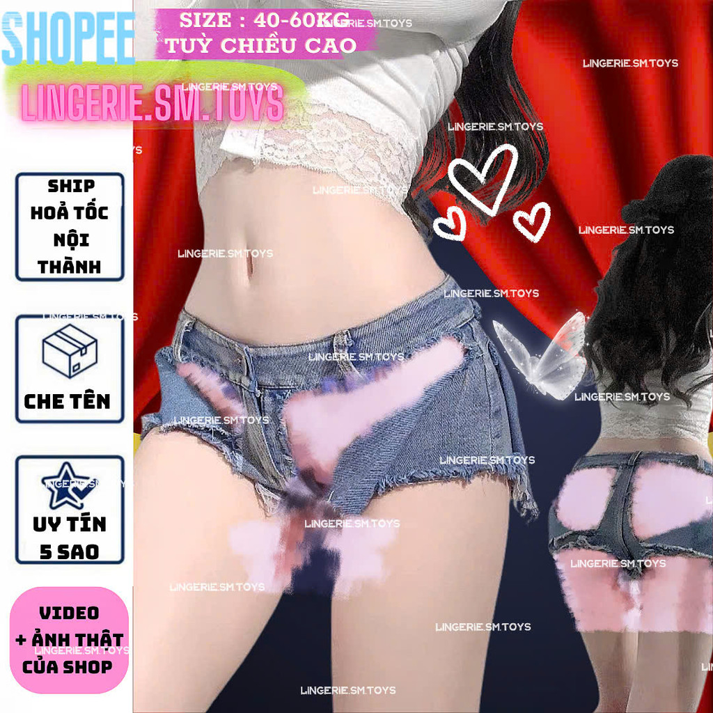 QB862 - Quần Short Bò [XEM VIDEO ĐỂ THẤY RÕ MẪU MẶC] Quần Đùi Nữ Cạp Thấp - Rách Te Tua Phong Cách G