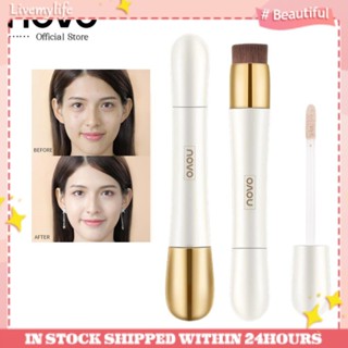  Novo Bút Che Khuyết Điểm Hai Đầu Chống Thấm Nước Lâu Dài Làm Sáng Mỹ Phẩm Có Đầu Bàn Chải Dưỡng Ẩm Bao Thâm Vòng Tròn Điểm Mụn Kem Nền 