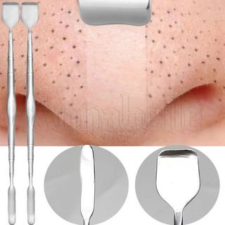 1-5 chiếc Xẻng tẩy mụn đầu đen bằng thép không gỉ - Kim Hỗ trợ giảm mụn khuỷu tay dài - Cạo mặt hai đầu - Máy vắt mụn trứng cá - Que cạo mặt - Dụng cụ chăm sóc da