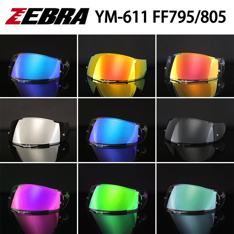 [ReadyStock] ZEBRA YM-611 FF795 FF805 Tấm che ống kính xe máy Mũ bảo hiểm đèn Flash cho mũ bảo hiểm 