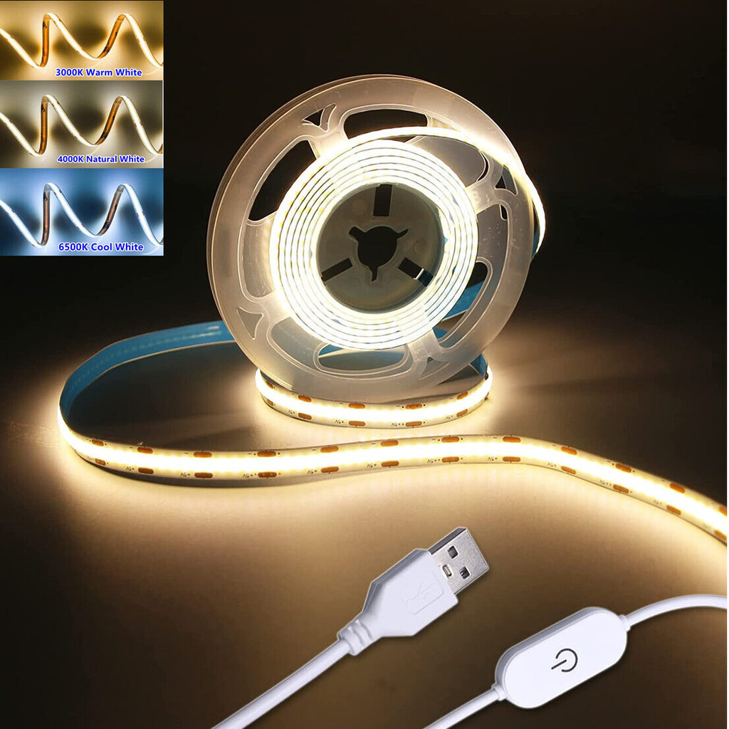 DC5V USB 320COB FOB Dải LED Ánh Sáng Băng LED linh hoạt mật độ cao cho TV Home