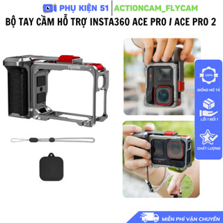 Bộ Xplorer Grip Kit Flymile cho Insta360  Ace Pro 2 hợp kim nhôm chụp hình đường phố