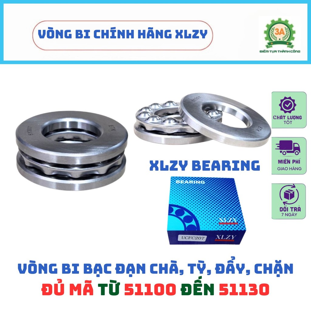 Vòng bi bạc đạn chà, tỳ 51100 51101 51102 51103 51104 51105 51106 51107 51108 51109- Chính hãng XLZY