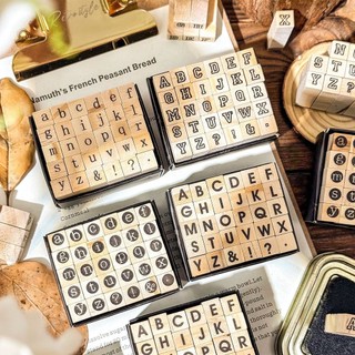 Cao Su Tem Chữ Cái Bảng Chữ Cái 30 Chiếc Bảng Chữ Cái Mini Tem Cho Đồ Gốm Vintage Số Gỗ Và Ký Hiệu Chữ Cho Đất Sét Thủ Công Thẻ Làm Trẻ Em Tranh