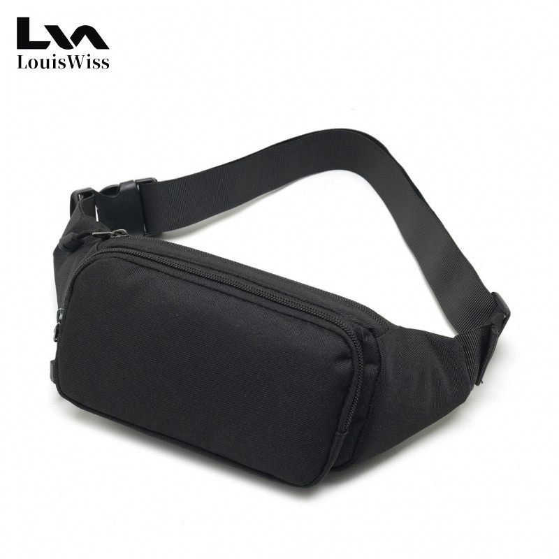 Túi đeo thắt lưng thể thao nam LOUISWISS Thời trang đa năng Túi đeo ngực đi xe đạp ngoài trời chống thấm nước Túi thông thường nhẹ