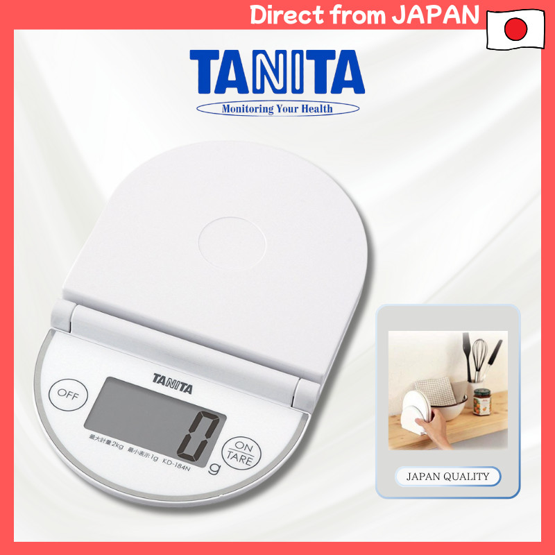 Tanita Cooking Scale Kitchen Scale Foldable Digital 2kg 1g Unit KD-184N WH
