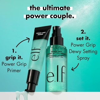 e.l.f. Dewy Power Grip定妆喷雾 | 超细雾感，透明质酸保湿，纯素配方，持妆一整天