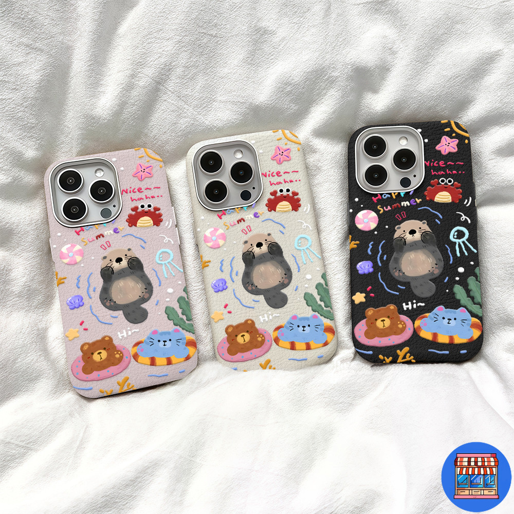 Cod Ở Thái Lan Ốp Lưng Cho Iphone 16 Chú Sóc Ngộ nghĩnh Họa Tiết Hoạt Hình Da IPhone16 15 13 11Pro 8
