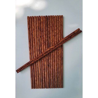  Đũa Gỗ Dừa Bến Tre – Loại Đặc Biệt Bền Đẹp Vỉ 10 Đôi Dài 24cm Tự Nhiên An Toàn 