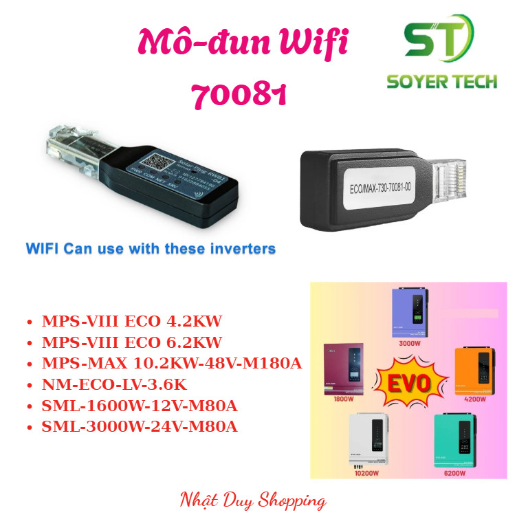Mô-đun WiFi  Cho biến tần EVO,ECO-081 Y&H VM-PLUG-WiFi với Giải pháp giám sát từ xa RS232
