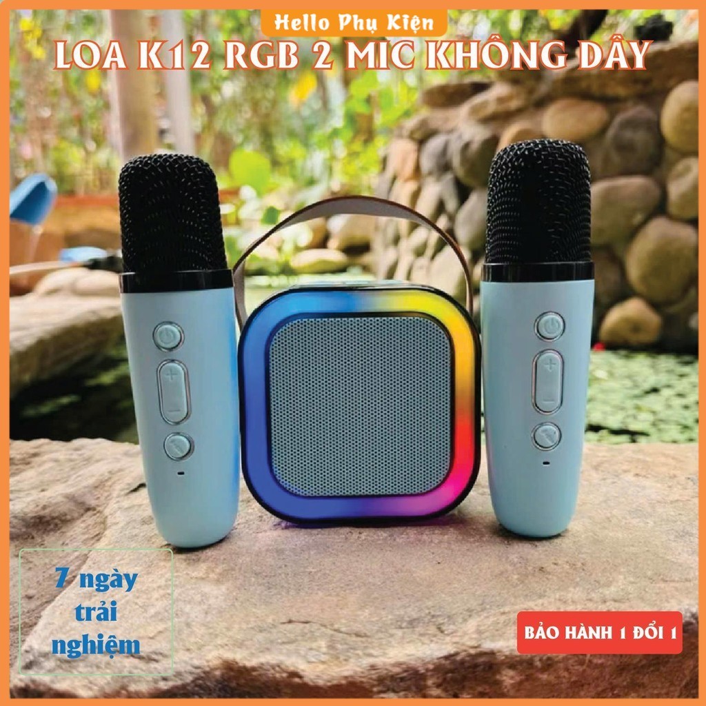 Loa kéo karaoke, Loa Bluetooth Karaoke Mini 2 Mic K1. Loa mini, Loa K12, Loa Karaoke Mini – CÓ ĐÈN L