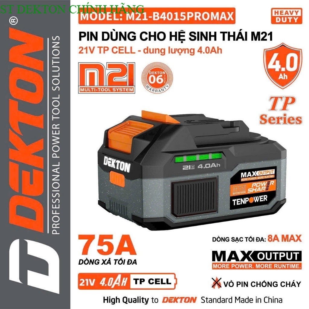 Pin 4A DEKTON M21-B4015PROMAX bảng mạch công nghệ thế hệ mới Chân Pin Phổ Thông, MẪU MỠI STORE DEKTO