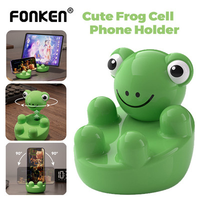 Fonken Sáng Tạo Dễ Thương Ếch Nhỏ Bập bênh Ghế Điện Thoại Di Động Để Bàn Đứng Văn Phòng Trang Trí Quà Tặng Sinh Nhật Xanh