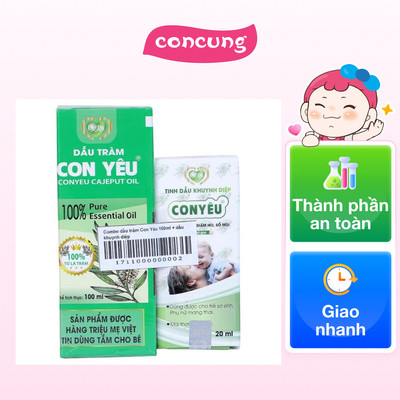 Combo dầu tràm Con Yêu 100ml và dầu khuynh diệp