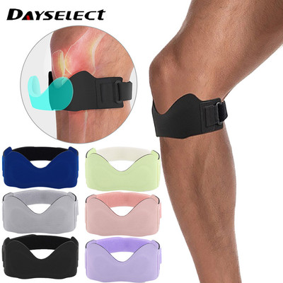 DAYSELECT - Miếng bảo vệ đầu gối thể thao có thể điều chỉnh và dây patella hỗ trợ ổn định