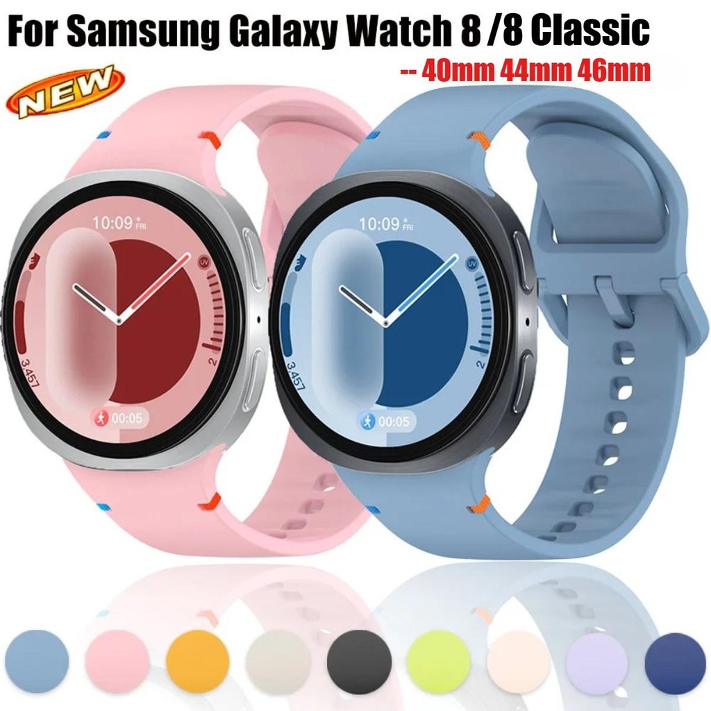 Dây đeo silicon cho Samsung Galaxy Watch 8 44mm 40mm / 8 Vòng đeo tay thể thao thoáng khí 46mm cổ đi