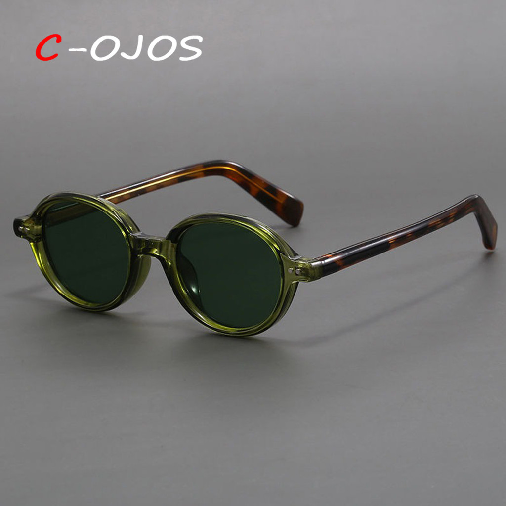 Acetate Nhỏ Tròn Kính Mát Phân Cực Nam Nhật Bản Unisex Hình Bầu Dục Kính Mát Nữ Retro TR90 Acetate N