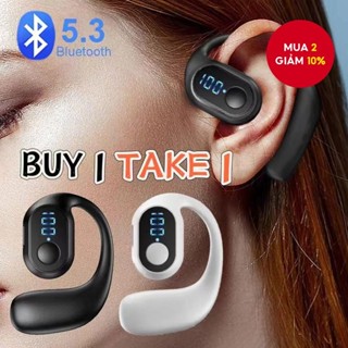 [Mua 1 Tặng 1] Tai nghe không dây Tai Nghe Chống Thấm Nước Tai Nghe Dài Pin Văn Phòng Kinh Doanh Có Mic Tai Nghe