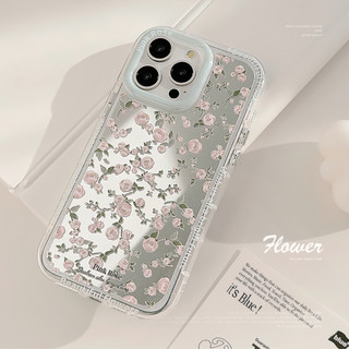 Ốp điện thoại chống rơi gương cạnh tròn màu hồng hồng tpu cho apple iphone 11 12 13 14 15 pro max plus x xr xs max