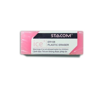 Gôm trong suốt stacom er108 - hồng - stacom