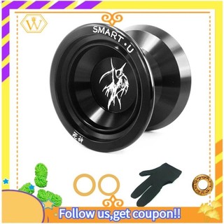 LESHARE Yoyo Magic Yoyo BEBOO Yoyo S2 Vòng bi Yoyo kim loại đen đáp ứng cho trẻ em Người lớn Đồ chơi Yo-Yo chuyên nghiệp Dễ dàng lắp đặt Dễ dàng sử dụng