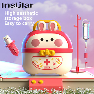 Insular trẻ em nhà chơi bác sĩ nhỏ đồ chơi phù hợp với bé gái ống nghe bác sĩ chơi tiêm bé sơ cứu bộ