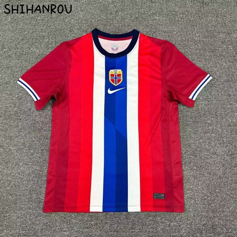 24-25 Na Uy Đội tuyển quốc gia Áo thun ngắn tay s-XXL Áo đấu nam nhanh khô thể thao bóng đá hàng đầu AAA