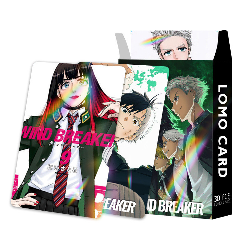 30pcs Anime Manhwa Manga WIND BREAKER KAIJU NUMBER EIGHT Hologram Laser Lomo cards DARLING in the FR