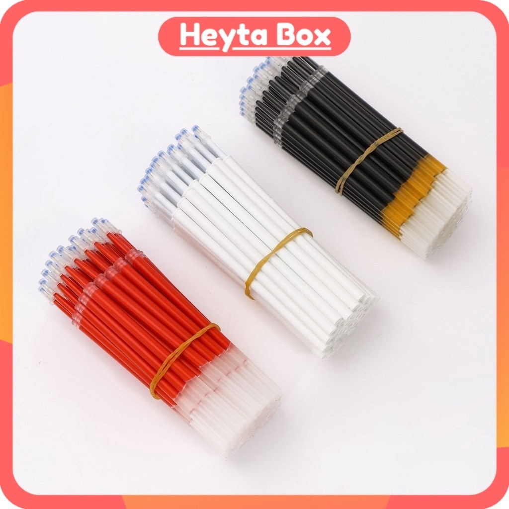 Set Ruột Bút Bi Bấm 11cm Mực Xanh, Đỏ, Đen Dành Cho Bút Gel, Bút Bi Bấm Heytabox - RB13 RB11
