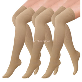 Tất nén nam nữ, giãn tĩnh mạch, tất dài giảm đau chân, áp lực đầu gối, trung tính, màu trơn trên kn