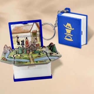Ngộ nghĩnh Popup Lâu Đài Khủng Long 3D Gấp Sách Nổ Móc Khóa Giải Nén Đồ Chơi Mặt Dây Chuyền Bất Ngờ