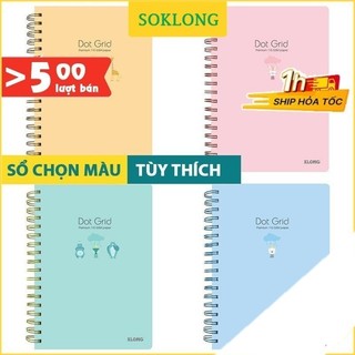 Sổ B5 200 trang Klong Dot grid Ms 960 [Chọn Màu] ruột chấm lò xo kép Sổ KLONG, cuốn tập vppKlong