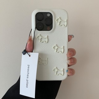 Ốp điện thoại Dachshund rỗng ba chiều sang trọng bằng da cho iPhone15Pro Max 14 13 12 Pro Max bảo vệ camera chống sốc chống rơi lưng cứng