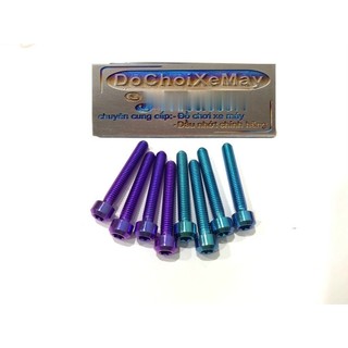 Ốc 6li40 trụ titan gr5 cao cấp bắt che két nước , ốc xỏ gác chân Vario Ab . DoChoiXeMay