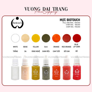 [CHÍNH HÃNG] Mực Biotouch Mỹ bám nhanh, lên màu chuẩn và đều màu mini 5ml, Fullsize 15ml